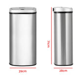 Devanti 60L Sensor Bin Motion Rubbish Automatic Silver